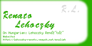 renato lehoczky business card